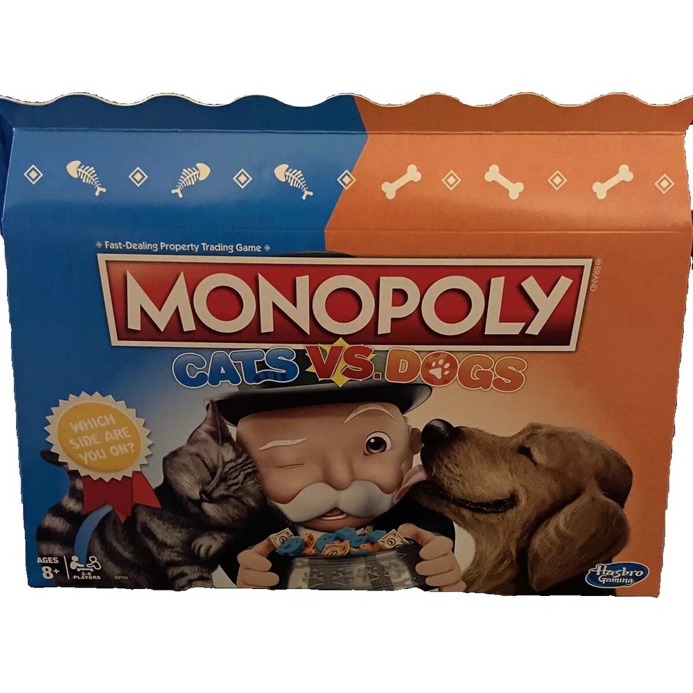 New Monopoly Cats Vs. Dogs Board Game Limited Edition NIB Hasbro Sealed Strategy